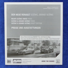 Lade das Bild in den Galerie-Viewer, Renault Scenic XMOD Paris Bose MJ 2014 - Prospekt Brochure + Preisliste 11.2013
