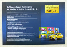 Lade das Bild in den Galerie-Viewer, Opel Corsa Limited limitiertes Sondermodell MJ 2011 - Prospekt Brochure 07.2010
