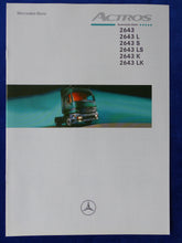 Lade das Bild in den Galerie-Viewer, Mercedes-Benz LKW Actros 2643 - Daten MJ 1999 - Prospekt Brochure 12.1998
