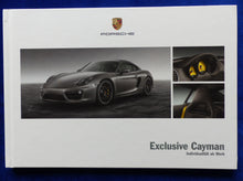 Lade das Bild in den Galerie-Viewer, Porsche Exclusive Cayman Typ 981c MJ 2014 - Hardcover Prospekt Brochure 04.2013
