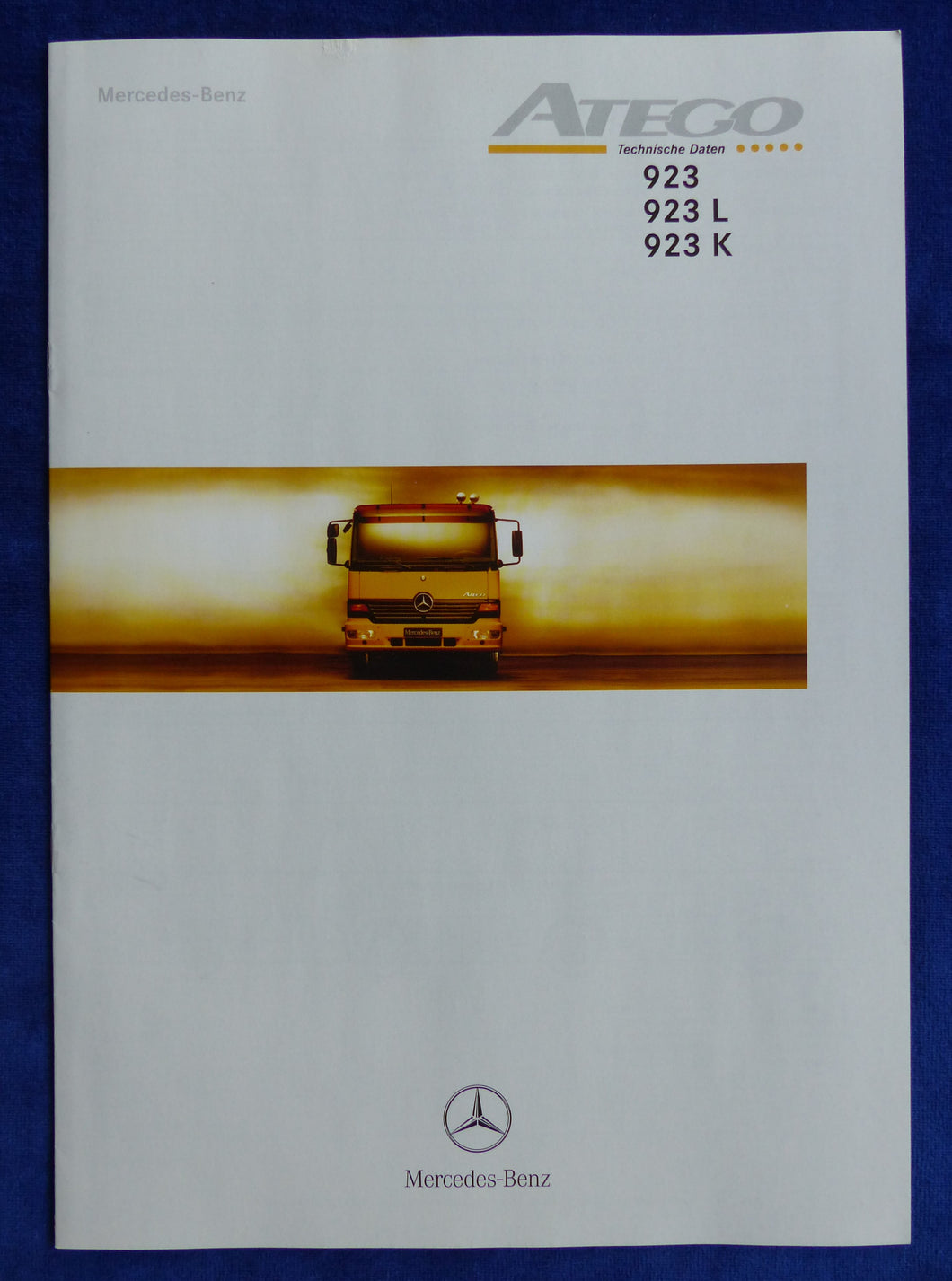 Mercedes LKW Atego 923 Technische Daten MJ 2000 - Prospekt Brochure 10.1999