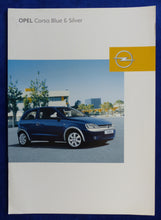 Lade das Bild in den Galerie-Viewer, Opel Corsa Blue &amp; Silver - Interne Information - Prospekt Brochure 2003
