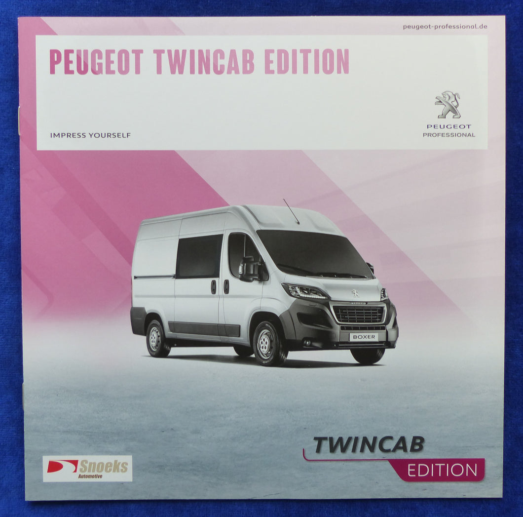 Peugeot Boxer Twincab Edition MJ 2016 - Prospekt Brochure 05.2015