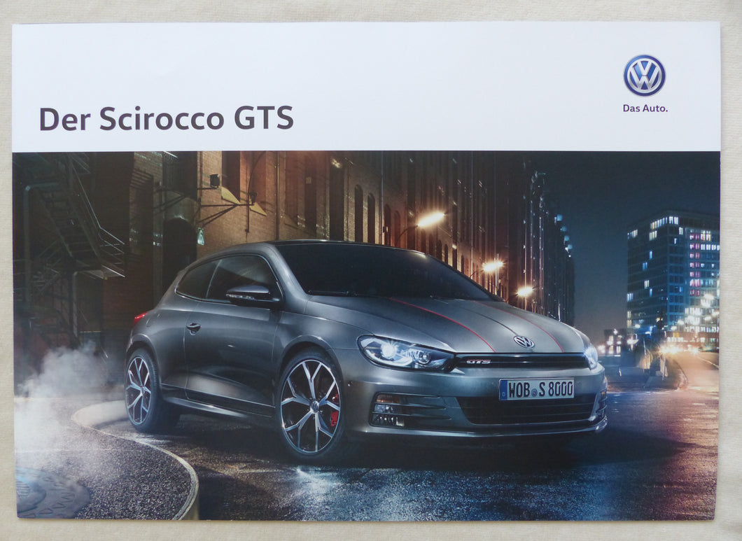 VW Scirocco GTS MJ 2016 - Prospekt Brochure 10.2015