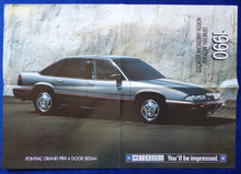 Lade das Bild in den Galerie-Viewer, Pontiac Grand Prix Sedan - GM Programm Europa 1990 - Poster Prospekt Brochure
