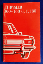 Lade das Bild in den Galerie-Viewer, Chrysler 160 GT 180 MJ 1972 - Betriebsanleitung Bedienung Handbuch 07.1971
