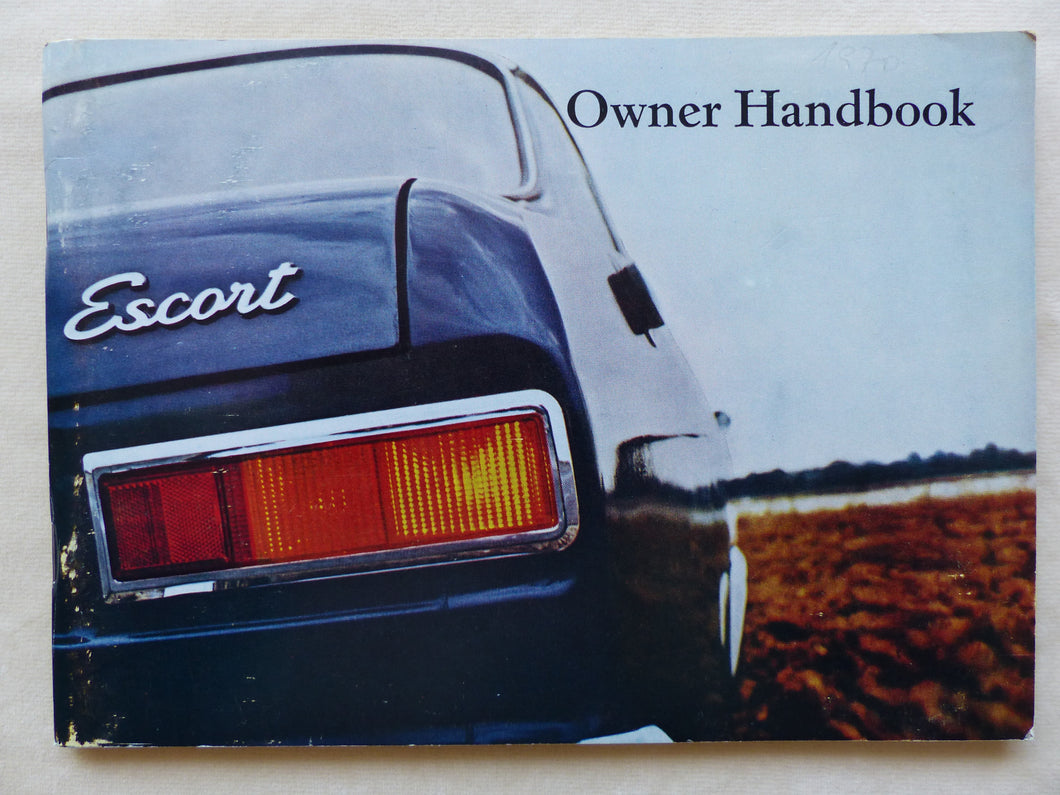 Ford Escort GT - UK-Betriebsanleitung Owner Handbook  03.1970 England