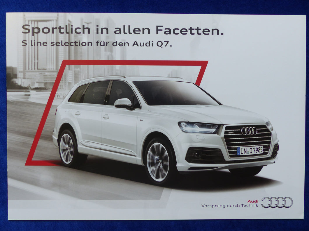 Audi Q7 S line selection MJ 2015 - Prospekt Brochure 03.2015