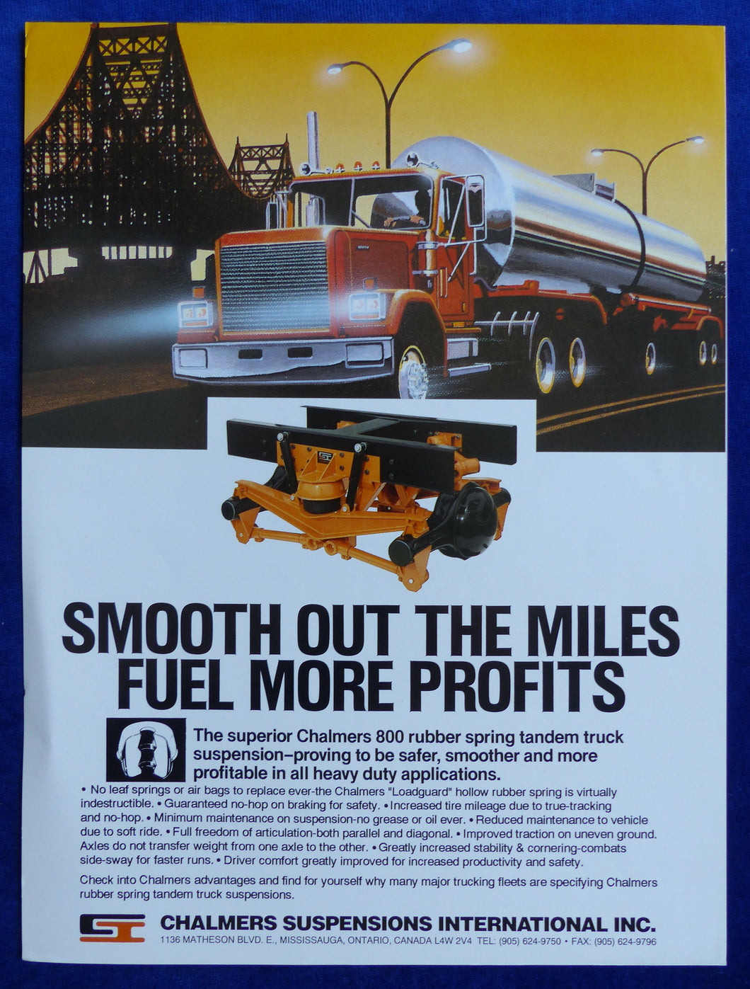 Chalmers 800 rubber spring tandem truck suspension - US-Prospekt Brochure 2007