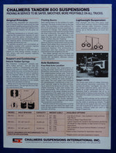 Lade das Bild in den Galerie-Viewer, Chalmers 800 rubber spring tandem truck suspension - US-Prospekt Brochure 2007

