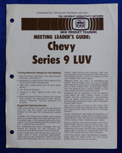 Lade das Bild in den Galerie-Viewer, Chevrolet 1980 Series 9 LUV Sales Training - US-Prospekt Brochure 09.1979 USA
