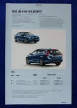 Lade das Bild in den Galerie-Viewer, Volvo S60 &amp; V60 Linje Business - Preisliste MJ 2016 - Prospekt Brochure 03.2015
