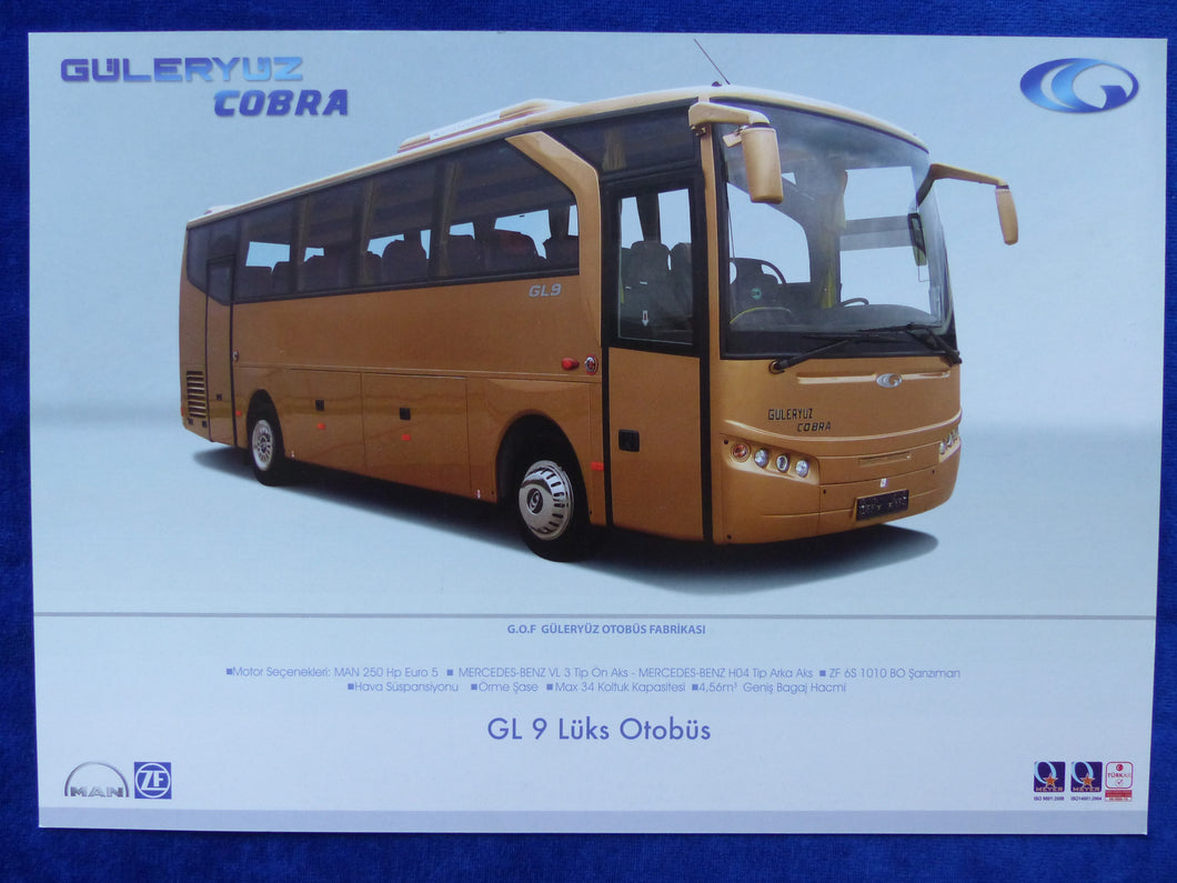 Güleryüz Cobra GL 9 Omnibus - Prospekt Brochure 04.2012 Türkei türkisch
