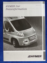 Lade das Bild in den Galerie-Viewer, Hymer Car 322 372 Reisemobile - Preisliste MJ 2012 - Prospekt Brochure 01.2012
