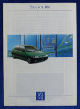 Lade das Bild in den Galerie-Viewer, Peugeot 106 XN XT XSI MJ 1993 - Prospekt Brochure 07.1992
