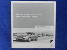 Lade das Bild in den Galerie-Viewer, Renault Megane Coupe - Preisliste MJ 2009 - Prospekt Brochure 11.2008

