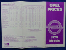 Lade das Bild in den Galerie-Viewer, Opel Prices 1979 Kadett Ascona Manta Rekord - Prospekt Brochure 01.1979 England
