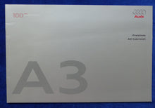 Lade das Bild in den Galerie-Viewer, Audi A3 Cabrio - Preisliste MJ 2009 - Prospekt Brochure 03.2009
