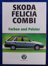 Lade das Bild in den Galerie-Viewer, Skoda Felicia Combi - Farben &amp; Polster MJ 1997 - Prospekt Brochure 01.1997
