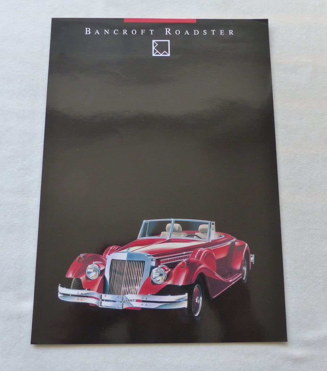 Bancroft Roadster - GRP-Karosserie - Hochglanz Prospekt Brochure 1991 deutsch