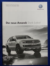 Lade das Bild in den Galerie-Viewer, VW Amarok Dark Label Sondermodell - Prospekt Brochure + Preisliste 01.2014
