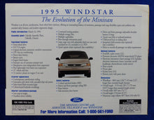 Lade das Bild in den Galerie-Viewer, Ford 1995 Windstar Minivan - US-Prospekt Brochure 1994 USA
