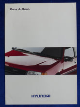 Lade das Bild in den Galerie-Viewer, Hyundai Pony 4-Door Facelift X2 - Prospekt Brochure 1991 Schweiz

