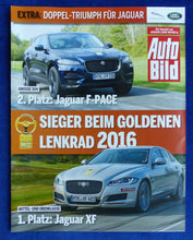 Lade das Bild in den Galerie-Viewer, Jaguar XF &amp; F-Pace Sieger Goldenes Lenkrad 2016 - Sonderdruck Auto Bild 2017
