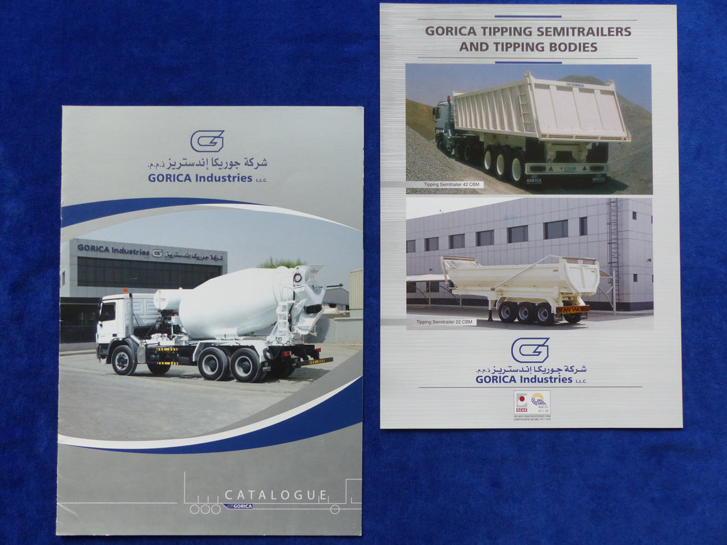 Gorica Truck Mixers Tipping Semitrailers - Prospekt Brochure 2012 Dubai englisch