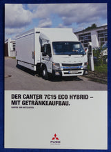 Lade das Bild in den Galerie-Viewer, Fuso Canter 7C15 Eco Hybrid mit Getränkeaufbau - Prospekt Brochure 03.2015
