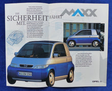 Lade das Bild in den Galerie-Viewer, Opel MAXX Konzeptfahrzeug MJ 1996 - Prospekt Brochure 08.1995
