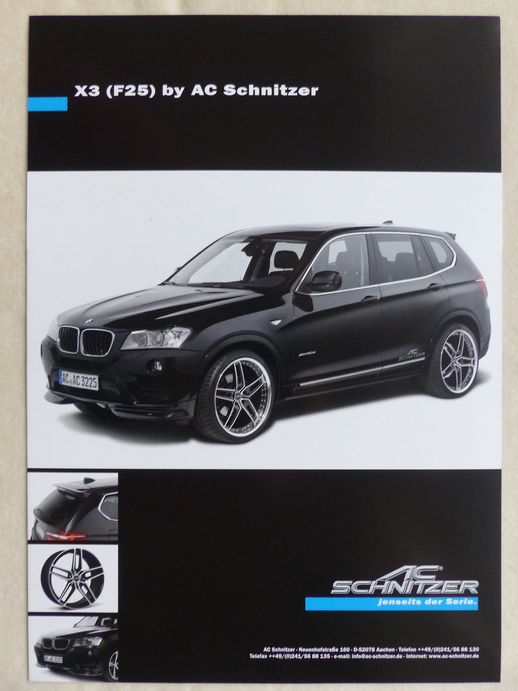 AC Schnitzer X3 BMW X3 xDrive30d Typ F25 MJ 2012 - Prospekt Brochure 05.2011
