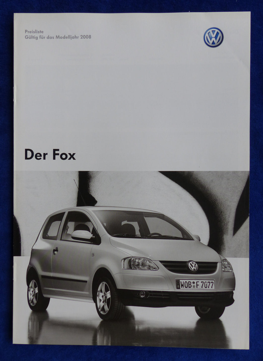 VW Fox - Preisliste MJ 2008 - Prospekt Brochure 11.2007