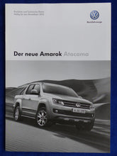 Lade das Bild in den Galerie-Viewer, VW Amarok Atacama - Preisliste MJ 2015 - Prospekt Brochure 01.2015

