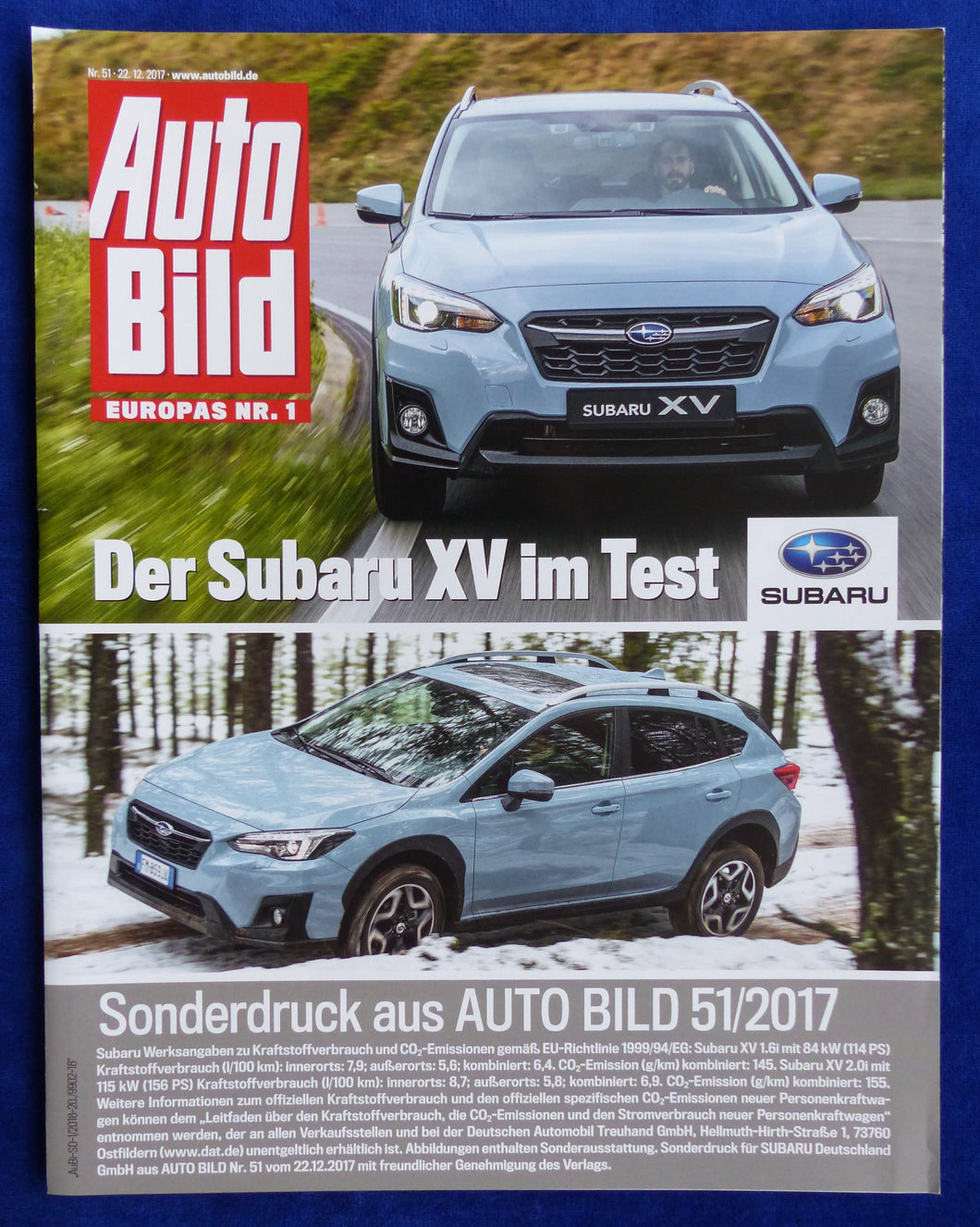 Subaru XV 2.0i Boxer - Test - Sonderdruck Auto Bild 51/2017