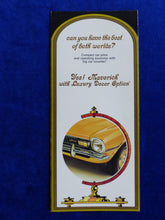 Lade das Bild in den Galerie-Viewer, Ford Maverick with Luxury Decor Option - US-Prospekt Brochure 1972 USA
