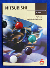 Lade das Bild in den Galerie-Viewer, Mitsubishi Farben &amp; Polster Modellprogramm 2002 - Prospekt Brochure 09.2001
