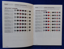 Lade das Bild in den Galerie-Viewer, Mitsubishi Farben &amp; Polster Modellprogramm 2002 - Prospekt Brochure 09.2001
