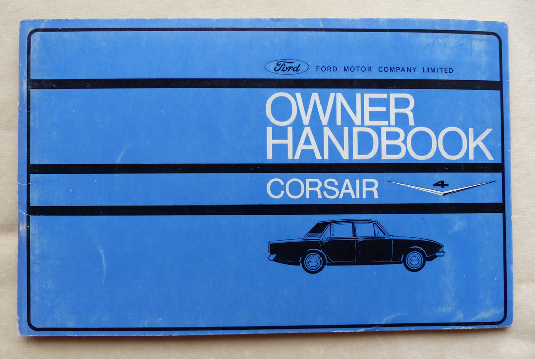 Ford 1966 Corsair - UK-Betriebsanleitung Owner Handbook Manual 09.1965 England