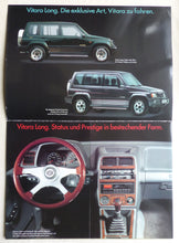 Lade das Bild in den Galerie-Viewer, Suzuki Vitara Long - Hochglanz Prospekt Brochure 1990 Großformat Din A3
