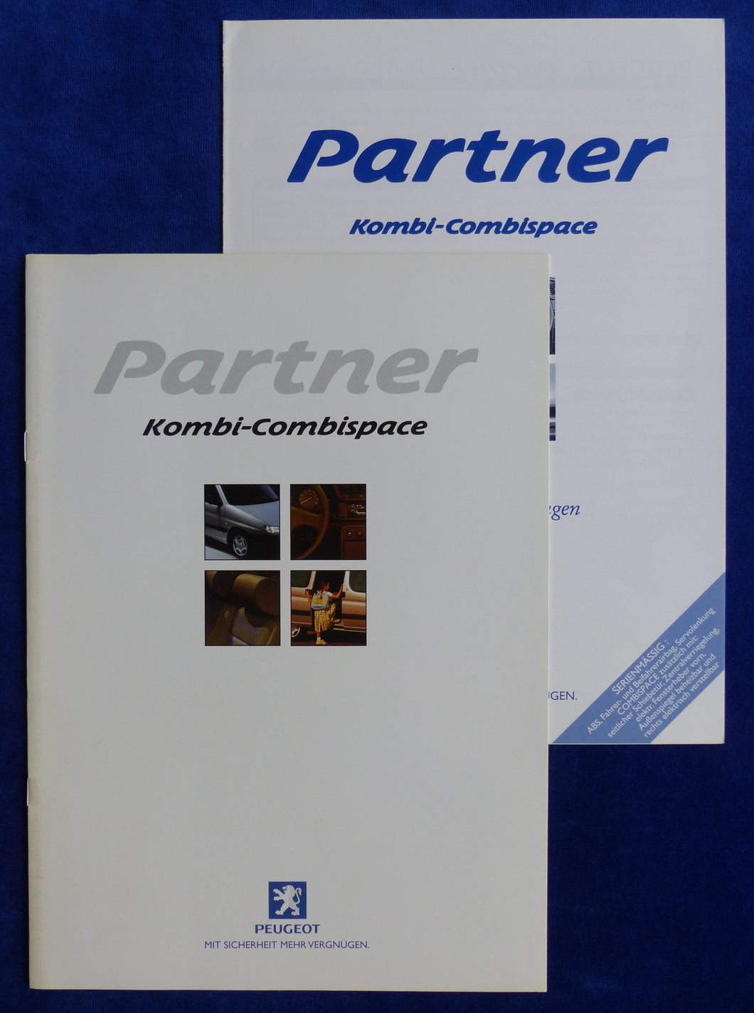 Peugeot Partner Kombi Combispace MJ 2000 - Prospekt + Preisliste 12.1999