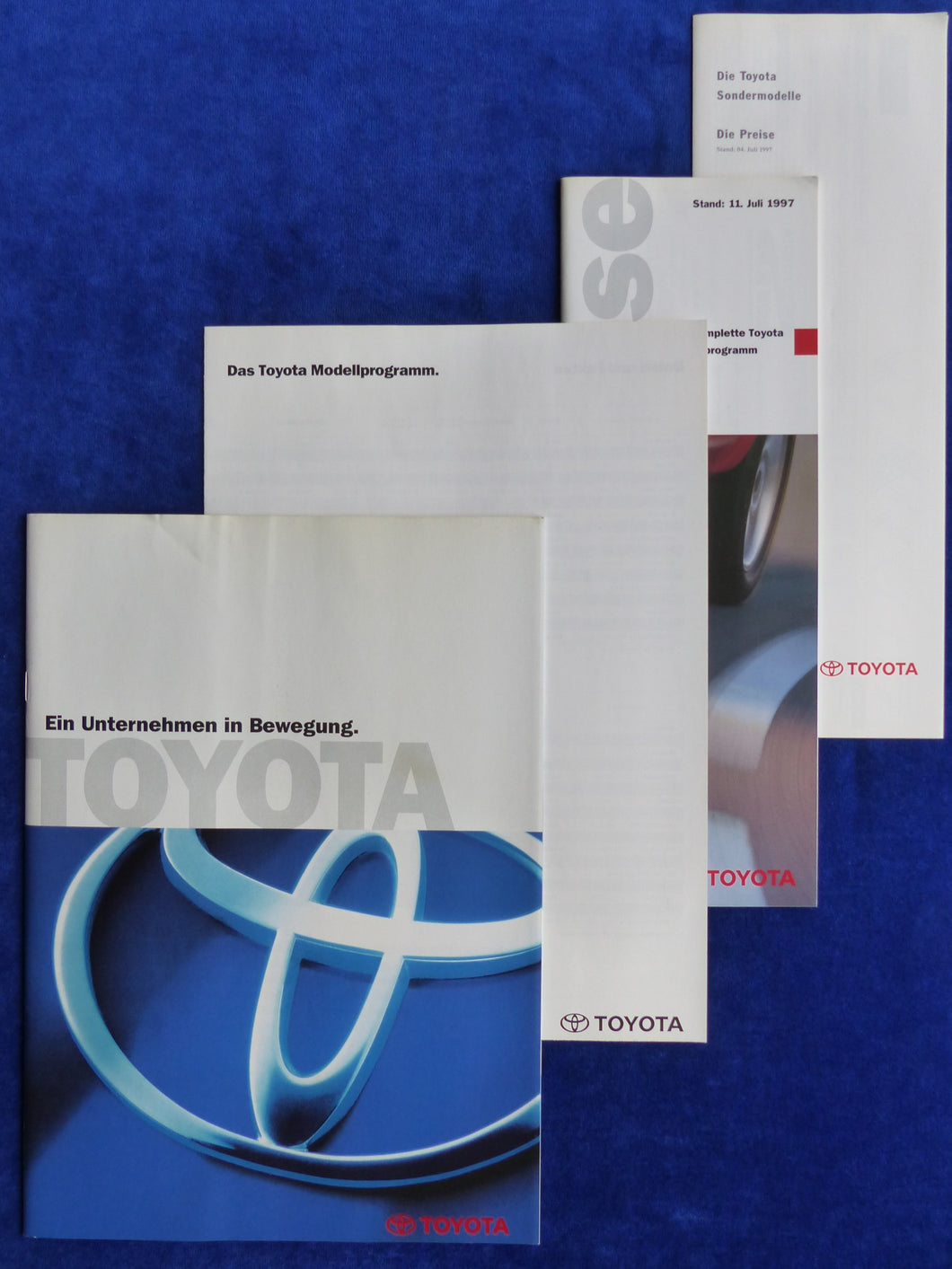 Toyota Programm 1998 Corolla Celica MR2 - Prospekt + Daten + Preisliste 07.1997