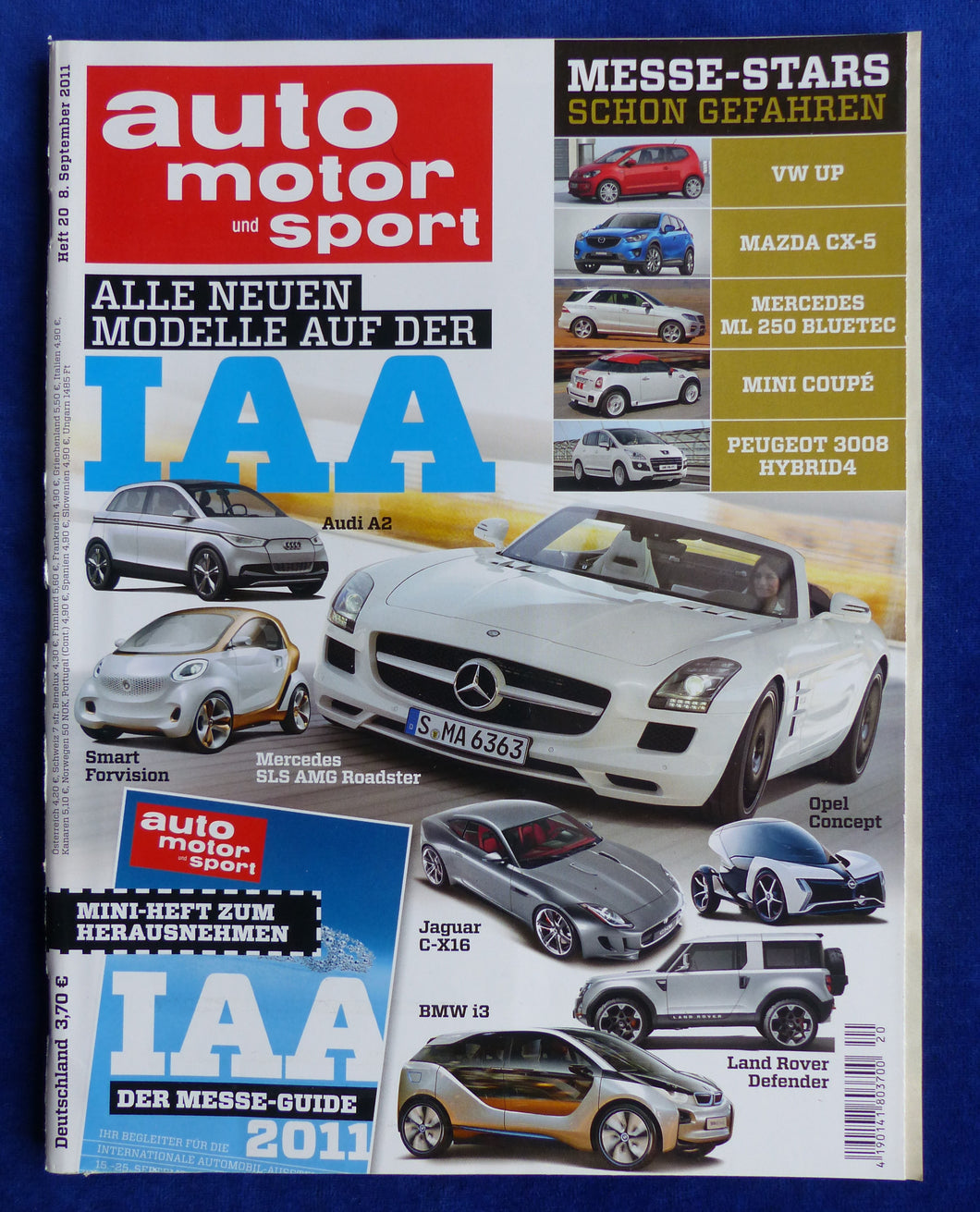 Auto Motor Sport Heft 20/2011 - Porsche Panamera Mercedes SLS AMG Land Rover