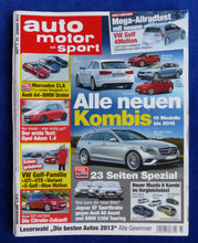 Lade das Bild in den Galerie-Viewer, Auto Motor Sport Heft 3/2013 - VW Golf GTI Audi A4 Mercedes CLA Jaguar XF BMW
