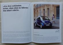 Lade das Bild in den Galerie-Viewer, Smart fortwo Cabrio MJ 2000 - Poster 58x39cm - Prospekt Brochure 09.1999
