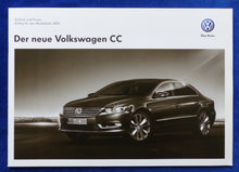 Lade das Bild in den Galerie-Viewer, VW Volkswagen CC R-Line V6 4Motion MJ 2013 - Prospekt + Preisliste 05.2012
