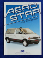Lade das Bild in den Galerie-Viewer, Ford HFX Ghia Aerostar Konzeptstudie - interne Info - Prospekt Brochure 09.1987
