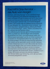 Lade das Bild in den Galerie-Viewer, Ford HFX Ghia Aerostar Konzeptstudie - interne Info - Prospekt Brochure 09.1987
