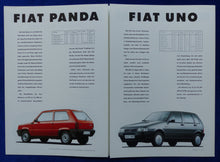 Lade das Bild in den Galerie-Viewer, Fiat Programm 1992 - Panda Uno Tipo Tempra Croma - Prospekt Brochure 12.1991
