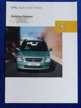 Lade das Bild in den Galerie-Viewer, Opel Agila Color Edition MJ 2003 - Prospekt Brochure 08.2002
